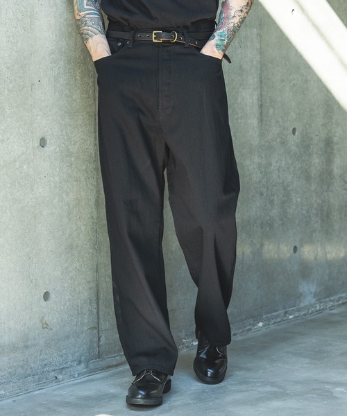 MR.OLIVE（ミスターオリーブ）の「RINSE WASH 8oz DENIM / WASHED WIDE STRIGHT PANTS /M261104（デニムパンツ・メンズ・ナチュラル/ブラック/インディゴブルー・SMALL/MEDIUM/LARGE）」の2枚目の写真