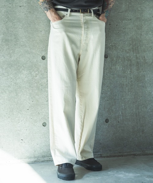 MR.OLIVE（ミスターオリーブ）の「RINSE WASH 8oz DENIM / WASHED WIDE STRIGHT PANTS /M261104（デニムパンツ・メンズ・ナチュラル/ブラック/インディゴブルー・SMALL/MEDIUM/LARGE）」の8枚目の写真