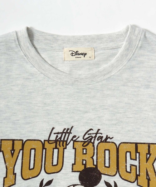 Disney（ディズニー）の「2026SS Disney/ディズニー ミッキー/ミニー オーバーサイズ プリント長袖 ロンT（Tシャツ/カットソー・レディース・グリーン/ベージュ/グレー/アッシュグレー・L/M）」の16枚目の写真