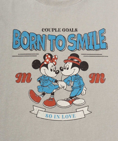 Disney（ディズニー）の「2026SS Disney/ディズニー ミッキー/ミニー オーバーサイズ プリント長袖 ロンT（Tシャツ/カットソー・レディース・グリーン/ベージュ/グレー/アッシュグレー・L/M）」の20枚目の写真