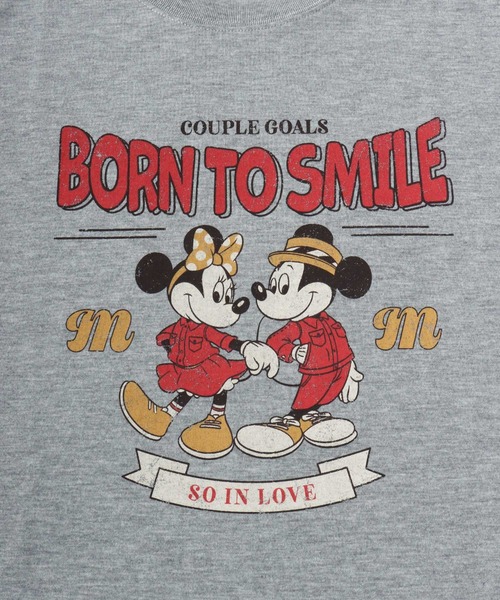 Disney（ディズニー）の「2026SS Disney/ディズニー ミッキー/ミニー オーバーサイズ プリント長袖 ロンT（Tシャツ/カットソー・レディース・グリーン/ベージュ/グレー/アッシュグレー・L/M）」の21枚目の写真