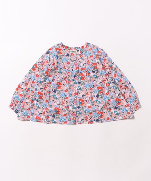 RAGMART（ラグマート）の「フラワープリントブラウス（シャツ/ブラウス・キッズ・ピンク/イエロー/ストライプ・80ｃｍ/90cm/95cm）」の2枚目の写真