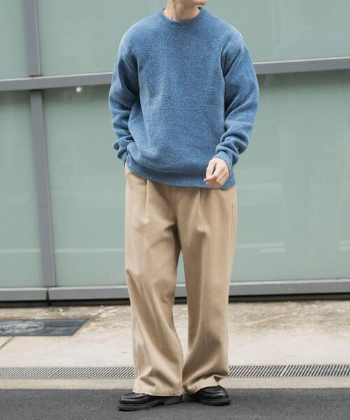 ITEMS URBANRESEARCH(アイテムズ アーバンリサーチ)の「ダブルフェイスシェニールクルーネックニット(ニット/セーター・メンズ・ホワイト/ブラック系その他/グレー系その他/ブルー系その他・MEDIUM/LARGE)」の5枚目の写真