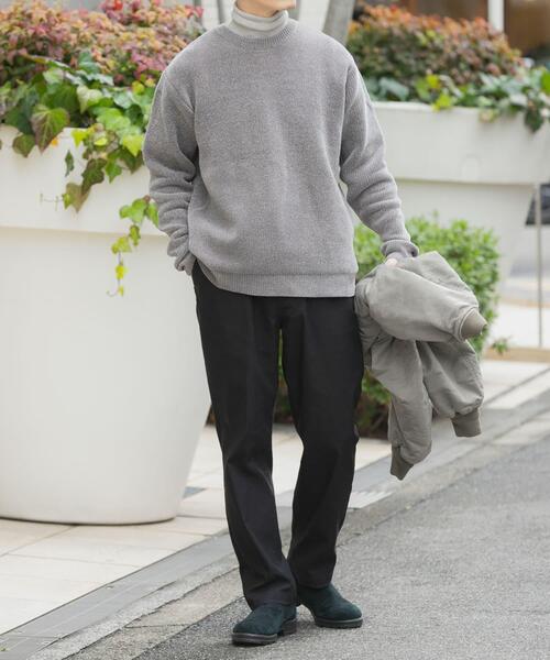 ITEMS URBANRESEARCH(アイテムズ アーバンリサーチ)の「ダブルフェイスシェニールクルーネックニット(ニット/セーター・メンズ・ホワイト/ブラック系その他/グレー系その他/ブルー系その他・MEDIUM/LARGE)」の12枚目の写真