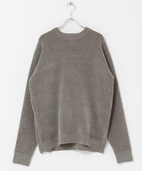 ITEMS URBANRESEARCH(アイテムズ アーバンリサーチ)の「ダブルフェイスシェニールクルーネックニット(ニット/セーター・メンズ・ホワイト/ブラック系その他/グレー系その他/ブルー系その他・MEDIUM/LARGE)」の13枚目の写真