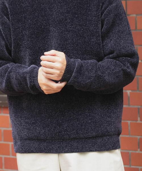 ITEMS URBANRESEARCH(アイテムズ アーバンリサーチ)の「ダブルフェイスシェニールクルーネックニット(ニット/セーター・メンズ・ホワイト/ブラック系その他/グレー系その他/ブルー系その他・MEDIUM/LARGE)」の18枚目の写真