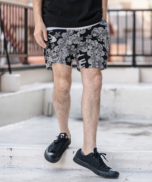 CAMBIO（カンビオ）の「mp14522- エスニックスタイル総柄ショートパンツ(CMB-R0197)（その他パンツ・メンズ・ブラック/ネイビー/グリーン・S/M/L）」の8枚目の写真
