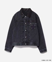 HARE（ハレ）の「プロジェクトセカイ×HARE　シンセティックレザーキリカエデニムブルゾン（デニムジャケット）」