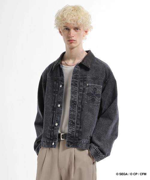 HARE(ハレ)の「プロジェクトセカイ×HARE シンセティックレザーキリカエデニムブルゾン(デニムジャケット・レディース・オレンジ系その他/ピンク系その他/グリーン系その他/ブルー系その他・SMALL/MEDIUM)」の14枚目の写真