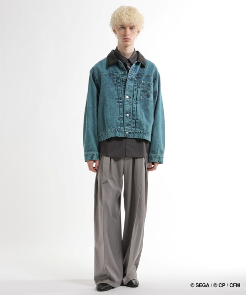 HARE(ハレ)の「プロジェクトセカイ×HARE シンセティックレザーキリカエデニムブルゾン(デニムジャケット・レディース・オレンジ系その他/ピンク系その他/グリーン系その他/ブルー系その他・SMALL/MEDIUM)」の6枚目の写真