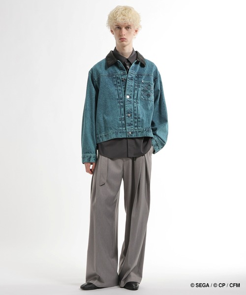 HARE(ハレ)の「プロジェクトセカイ×HARE シンセティックレザーキリカエデニムブルゾン(デニムジャケット・レディース・オレンジ系その他/ピンク系その他/グリーン系その他/ブルー系その他・SMALL/MEDIUM)」の7枚目の写真