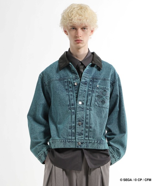 HARE(ハレ)の「プロジェクトセカイ×HARE シンセティックレザーキリカエデニムブルゾン(デニムジャケット・レディース・オレンジ系その他/ピンク系その他/グリーン系その他/ブルー系その他・SMALL/MEDIUM)」の9枚目の写真