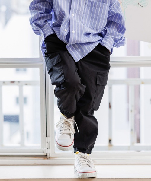 GLOBAL WORK(グローバルワーク)の「スゴラクストレッチカーゴパンツ/T/611230(カーゴパンツ・キッズ・ブラック/カーキ・100cm/110cm/120cm)」の8枚目の写真