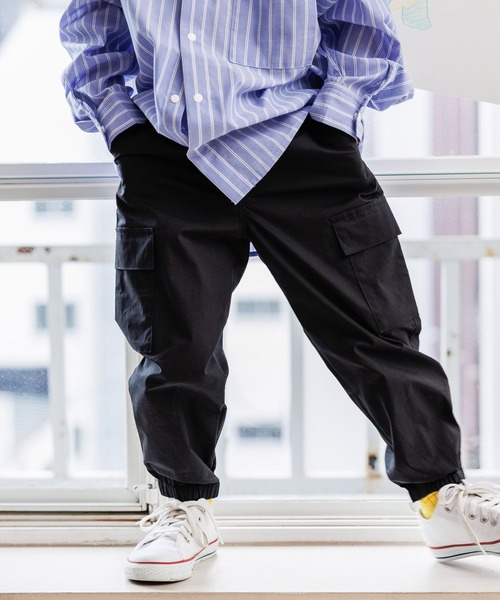 GLOBAL WORK(グローバルワーク)の「スゴラクストレッチカーゴパンツ/T/611230(カーゴパンツ・キッズ・ブラック/カーキ・100cm/110cm/120cm)」の9枚目の写真