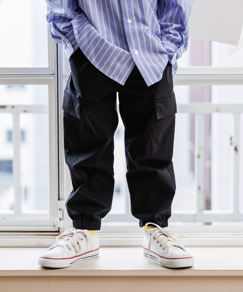 GLOBAL WORK(グローバルワーク)の「スゴラクストレッチカーゴパンツ/T/611230(カーゴパンツ・キッズ・ブラック/カーキ・100cm/110cm/120cm)」の10枚目の写真