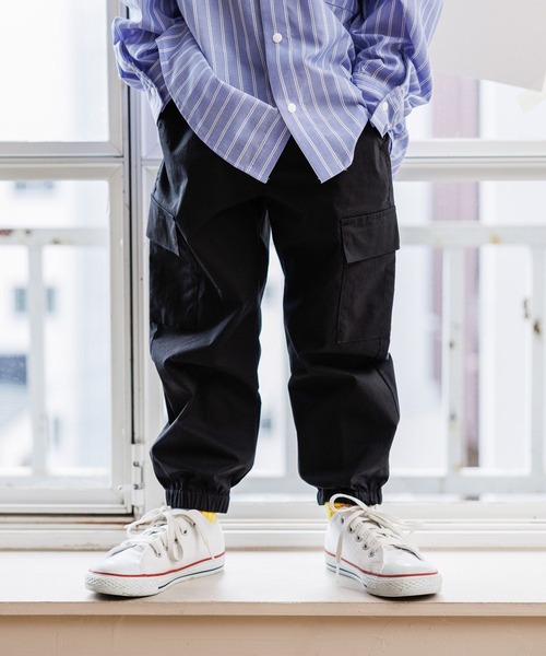 GLOBAL WORK(グローバルワーク)の「スゴラクストレッチカーゴパンツ/T/611230(カーゴパンツ・キッズ・ブラック/カーキ・100cm/110cm/120cm)」の11枚目の写真