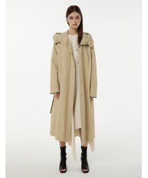 MMAM（ムアム）の「ベージュバックプリーツフードトレンチ（トレンチコート）」