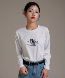 モスト1992 ロゴ レギュラーフィット スリーブTシャツ [ホワイト]