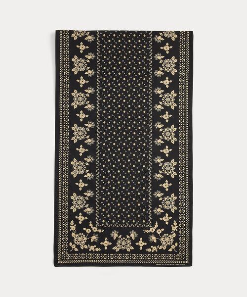 RRL（ダブル アール エル）の「フローラルプリント コットン スカーフ（バンダナ/スカーフ・メンズ・ブラック系1・ONE）」の4枚目の写真