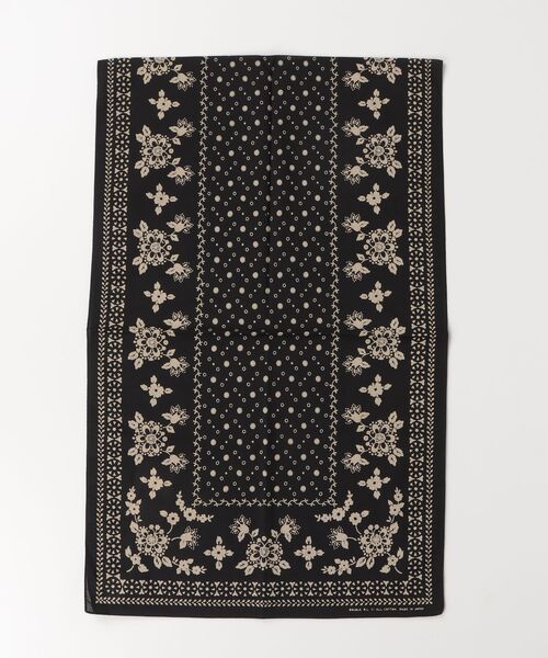 RRL（ダブル アール エル）の「フローラルプリント コットン スカーフ（バンダナ/スカーフ・メンズ・ブラック系1・ONE）」の2枚目の写真