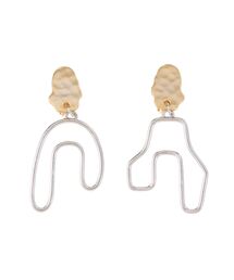 UN3D. | ASYMMETRY PIPE EARRING(イヤリング)