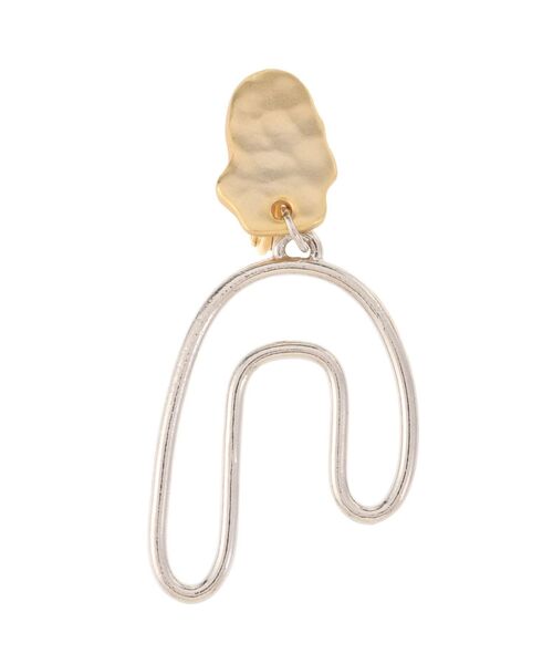 UN3D.（アンスリード）の「ASYMMETRY PIPE EARRING / アシンメトリーパイプイヤリング（イヤリング・レディース・ブラック/シルバー/ターコイズブルー・FREE）」の16枚目の写真