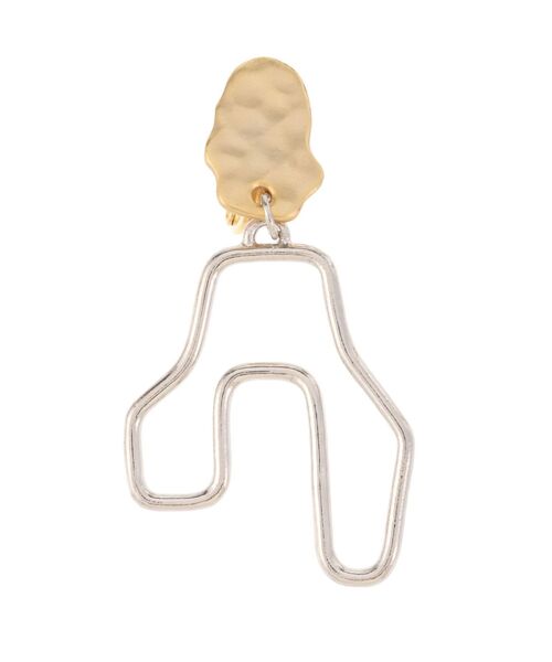 UN3D.（アンスリード）の「ASYMMETRY PIPE EARRING / アシンメトリーパイプイヤリング（イヤリング・レディース・ブラック/シルバー/ターコイズブルー・FREE）」の17枚目の写真