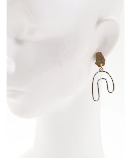 UN3D.（アンスリード）の「ASYMMETRY PIPE EARRING / アシンメトリーパイプイヤリング（イヤリング・レディース・ブラック/シルバー/ターコイズブルー・FREE）」の19枚目の写真