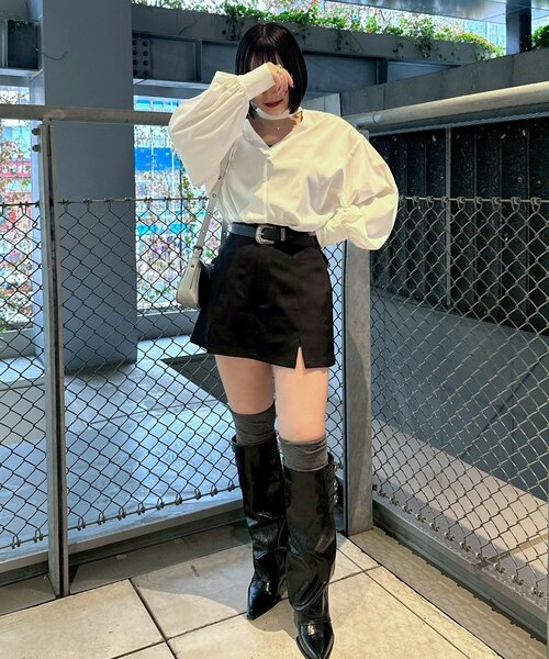 Mavie..7（メヴィセットゥ）の「【Mavie..7】前後2WAYバンドカラーシャツ（シャツ/ブラウス・レディース・オフホワイト/ブラック/その他1・FREE）」の16枚目の写真