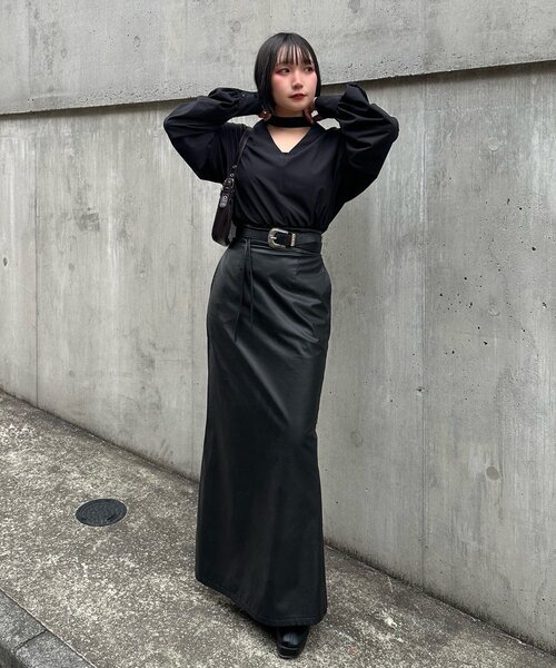 Mavie..7（メヴィセットゥ）の「【Mavie..7】前後2WAYバンドカラーシャツ（シャツ/ブラウス・レディース・オフホワイト/ブラック/その他1・FREE）」の20枚目の写真