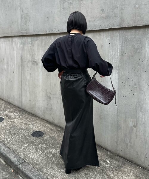 Mavie..7（メヴィセットゥ）の「【Mavie..7】前後2WAYバンドカラーシャツ（シャツ/ブラウス・レディース・オフホワイト/ブラック/その他1・FREE）」の22枚目の写真