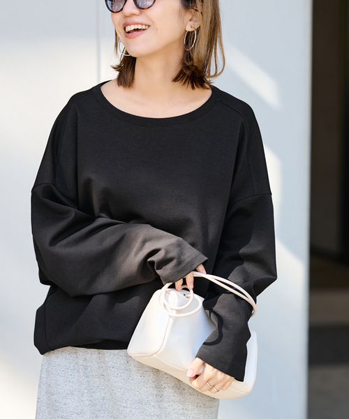 FRAMeWORK（フレームワーク）の「≪一部カラーWEB限定 / 追加≫コクーンプルオーバー（Tシャツ/カットソー・レディース・ホワイト/ブラック/チャコールグレー/グレー・FREE）」の20枚目の写真