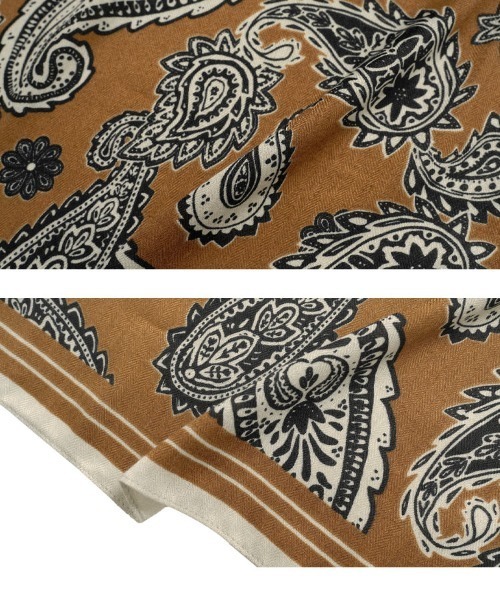 KOBE LETTUCE（コウベレタス）の「大判ウールタッチスカーフ（バンダナ/スカーフ・レディース・ブラウン/ブルー/アイボリー・FREE）」の10枚目の写真