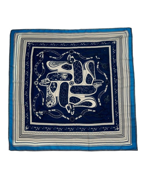 KOBE LETTUCE（コウベレタス）の「大判ウールタッチスカーフ（バンダナ/スカーフ・レディース・ブラウン/ブルー/アイボリー・FREE）」の13枚目の写真