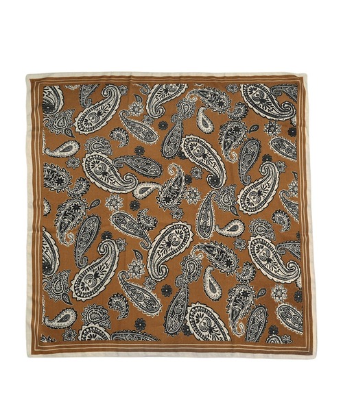 KOBE LETTUCE（コウベレタス）の「大判ウールタッチスカーフ（バンダナ/スカーフ・レディース・ブラウン/ブルー/アイボリー・FREE）」の12枚目の写真