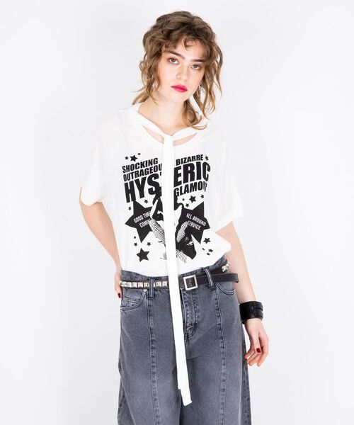 HYSTERIC GLAMOUR（ヒステリックグラマー）の「HG GOOD TIME COMIN Tシャツ（Tシャツ/カットソー・レディース・ブラック/グレー・FREE）」の5枚目の写真