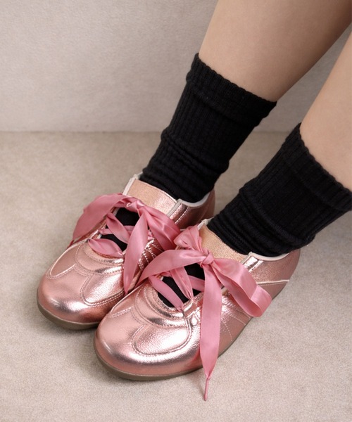 新品　MONCLER フラットシューズ  バレエ　リボン　ピンク Pink Shoes Collection -Emma Francis / エマ フランシス 公式