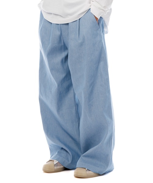 Sandinista(サンディニスタ)の「Light Denim Easy Baggy Pants / 薄手デニムバギーパンツ(その他パンツ・メンズ・ライトブルー・FREE)」の5枚目の写真