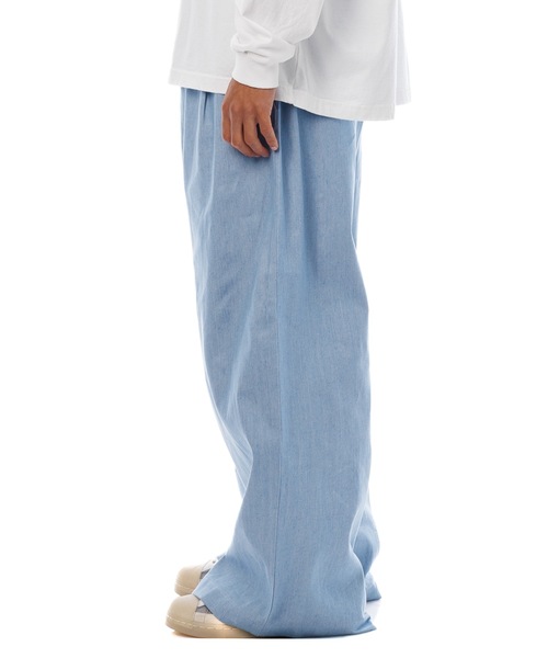 Sandinista(サンディニスタ)の「Light Denim Easy Baggy Pants / 薄手デニムバギーパンツ(その他パンツ・メンズ・ライトブルー・FREE)」の6枚目の写真