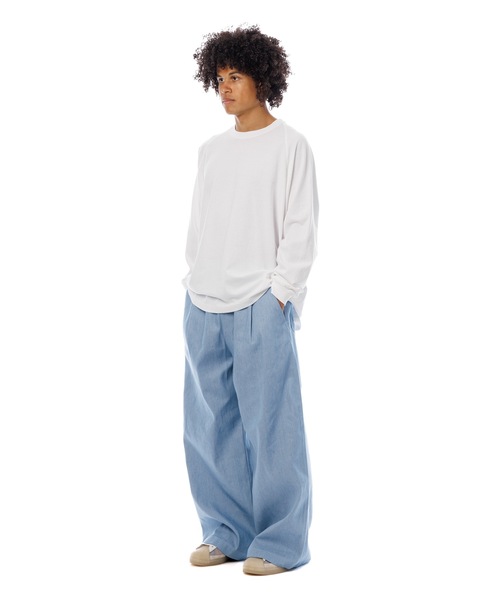 Sandinista(サンディニスタ)の「Light Denim Easy Baggy Pants / 薄手デニムバギーパンツ(その他パンツ・メンズ・ライトブルー・FREE)」の9枚目の写真