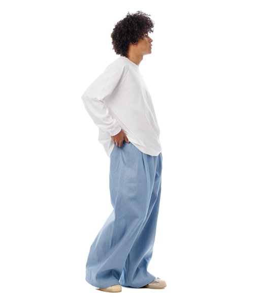 Sandinista(サンディニスタ)の「Light Denim Easy Baggy Pants / 薄手デニムバギーパンツ(その他パンツ・メンズ・ライトブルー・FREE)」の12枚目の写真