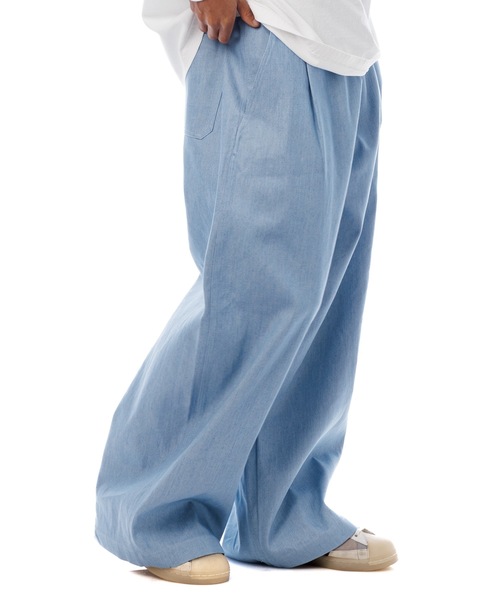 Sandinista(サンディニスタ)の「Light Denim Easy Baggy Pants / 薄手デニムバギーパンツ(その他パンツ・メンズ・ライトブルー・FREE)」の14枚目の写真