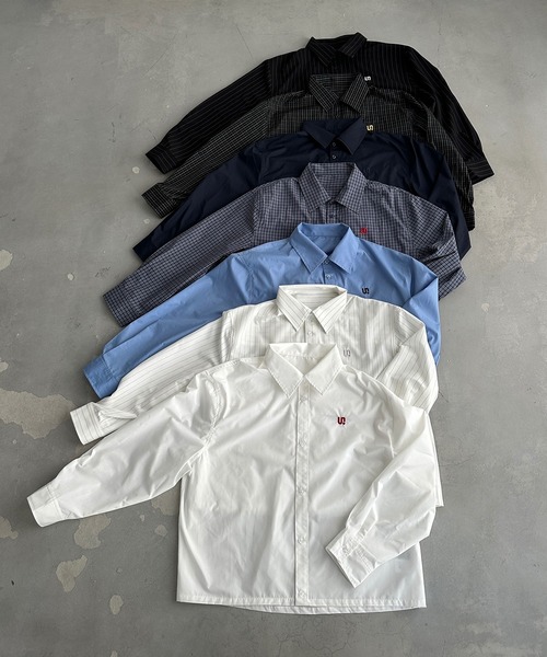 UNDERSTATEMENTs(アンダーステイトメント)の「【ユニセックス】ショート丈ワンポイント刺繍シャツ(シャツ/ブラウス・メンズ・ブラック系その他2/ブルー/ホワイト/ホワイト系その他/ブラック系その他/ブルー系その他/ネイビー/ブラウン系その他/ネイビー系/ブラック/チャコールグレー/ホワイト系その他2・MEDIUM/LARGE)」の15枚目の写真