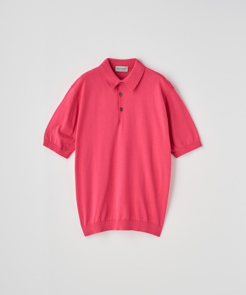 JOHN SMEDLEY(ジョンスメドレー)の「半袖コットンニットポロシャツ(ポロシャツ・メンズ・ピンク系その他2・M/L)」の1枚目の写真