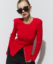 HANNE（アン）の「パワーショルダースナップボタンニット（カーディガン/ボレロ）」