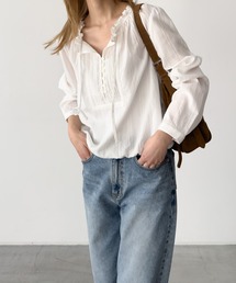 CANAL JEAN | MAYSEVEN　ピンタックフリルブラウス(シャツ/ブラウス)