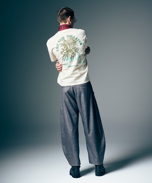 glamb(グラム)の「Spin Logo Surf T-Shirt / スピンロゴサーフTシャツ(Tシャツ/カットソー・メンズ・ベージュ/ミント・S/M/L)」の12枚目の写真