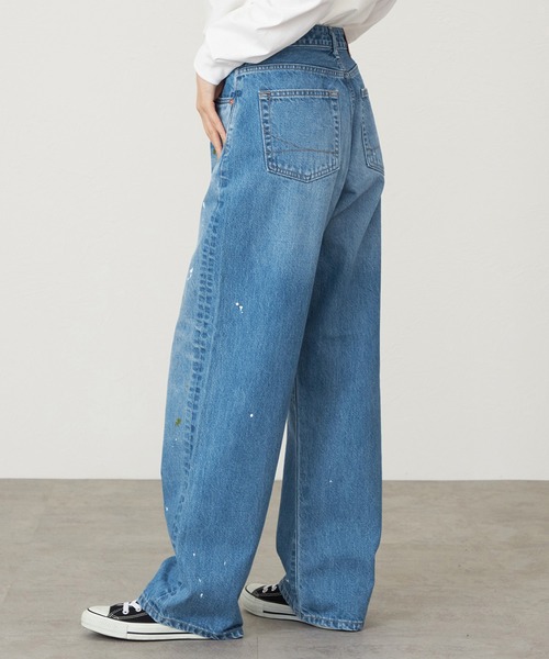 SOMETHING(サムシング)の「SOMETHING ELSA ヴィンテージルーズストレートデニムパンツ(デニムパンツ・レディース・ライトインディゴブルー・X-SMALL/SMALL/MEDIUM)」の4枚目の写真