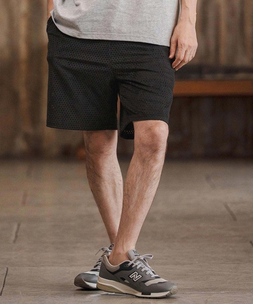 CAMBIO(カンビオ)の「mp14677-Punching Short Pants ショートパンツ(CAM26SS-007)(その他パンツ・メンズ・ブラック/キャメル/ブルー・L/M/S)」の2枚目の写真