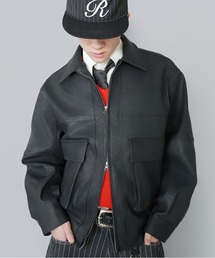 SPINNS | ヴィンテージライクPU A-2ショートジャケット/合皮ブルゾン(その他アウター)